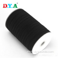 white and black braided elastic band